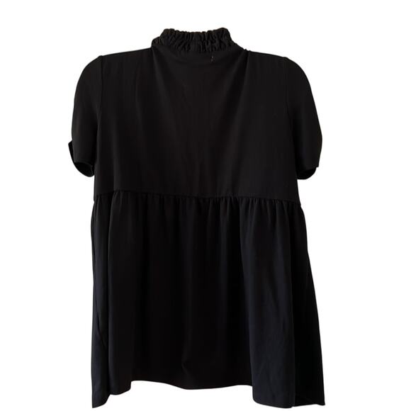 August Silk Black Knit Open Front Jacket Top Woman Size Small Y2K - Picture 4 of 10